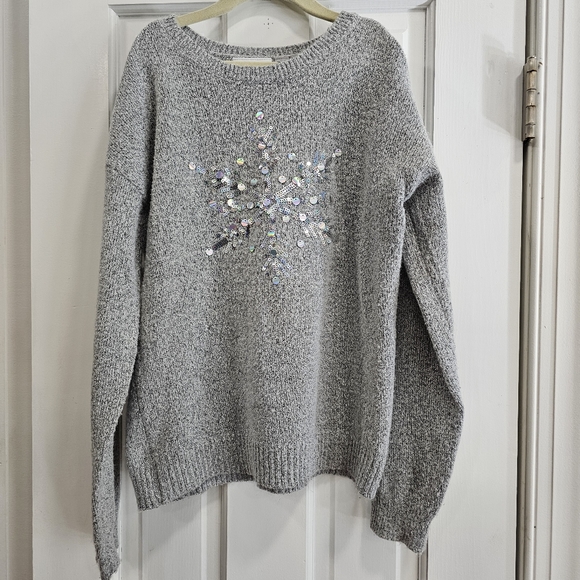 ❄️ Girls Children's Place Sweater Snowflake Size L 10/12 - Picture 1 of 6